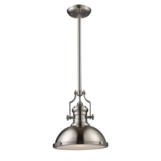 ELK SHOWROOM 66124-1 Chadwick 13'' Wide 1-Light Pendant - Satin Nickel