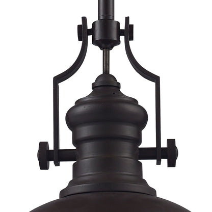 ELK SHOWROOM 66134-1 Chadwick 13'' Wide 1-Light Pendant - Oiled Bronze