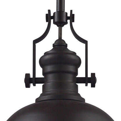 ELK SHOWROOM 66134-1 Chadwick 13'' Wide 1-Light Pendant - Oiled Bronze