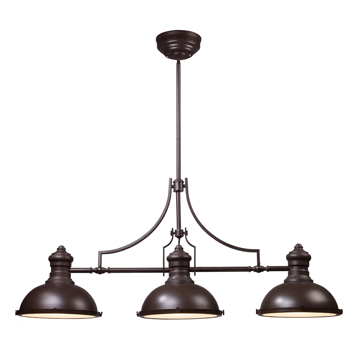 ELK SHOWROOM 66135-3 Chadwick 47'' Wide 3-Light Linear Chandelier - Oiled Bronze