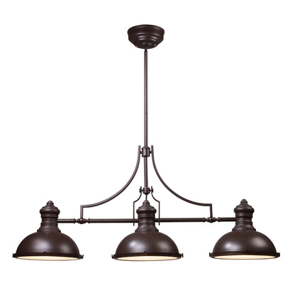 ELK SHOWROOM 66135-3 Chadwick 47'' Wide 3-Light Linear Chandelier - Oiled Bronze