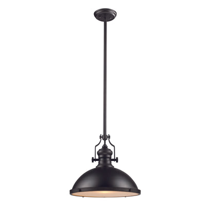 ELK SHOWROOM 66138-1 Chadwick 17'' Wide 1-Light Pendant - Oiled Bronze