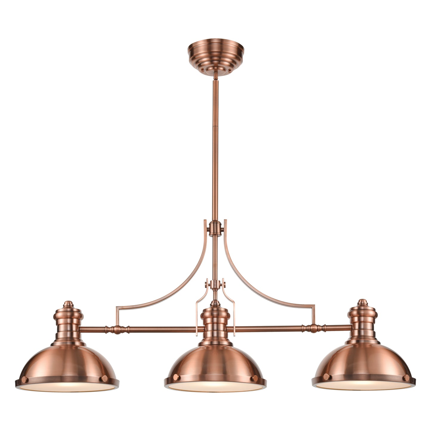 ELK SHOWROOM 66145-3 Chadwick 47'' Wide 3-Light Linear Chandelier - Antique Copper