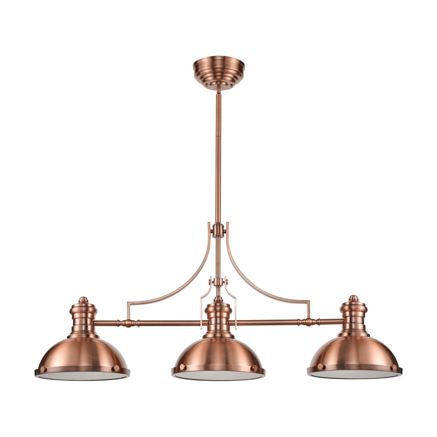 ELK SHOWROOM 66145-3 Chadwick 47'' Wide 3-Light Linear Chandelier - Antique Copper