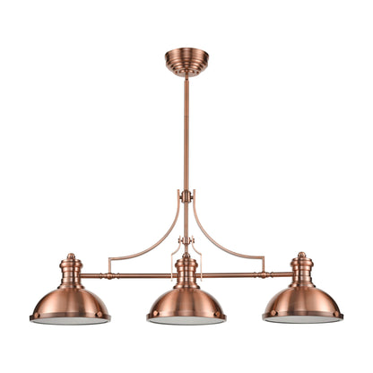 ELK SHOWROOM 66145-3 Chadwick 47'' Wide 3-Light Linear Chandelier - Antique Copper