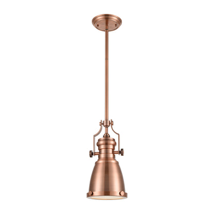 ELK SHOWROOM 66149-1 Chadwick 8'' Wide 1-Light Mini Pendant - Antique Copper