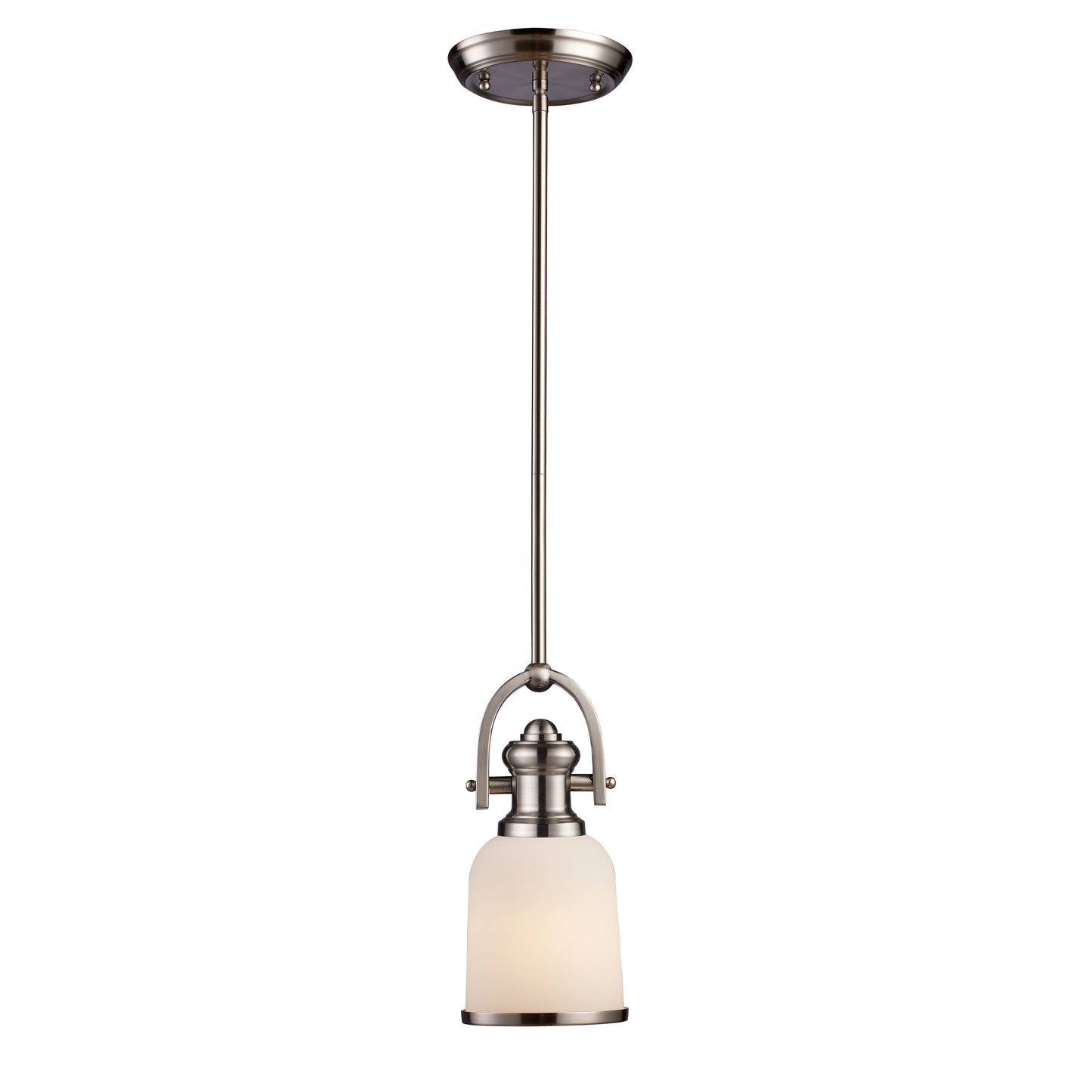 ELK SHOWROOM 66161-1 Brooksdale 5'' Wide 1-Light Mini Pendant - Satin Nickel