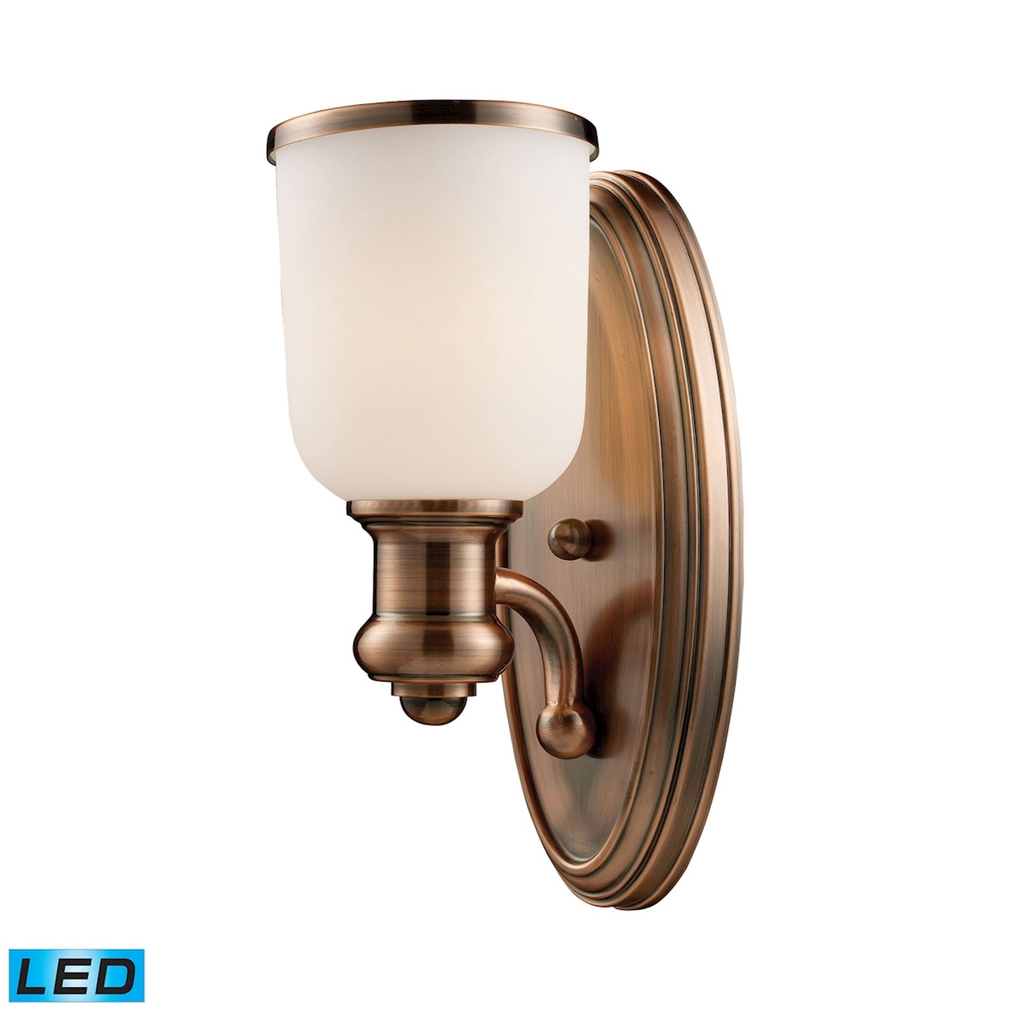 ELK SHOWROOM 66180-1-LED Brooksdale 13'' High 1-Light Sconce - Antique Copper