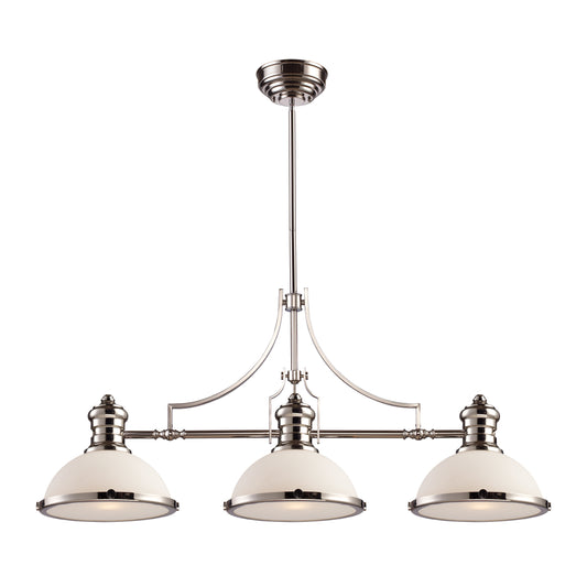 ELK SHOWROOM 66215-3 Chadwick 47'' Wide 3-Light Linear Chandelier - Polished Nickel