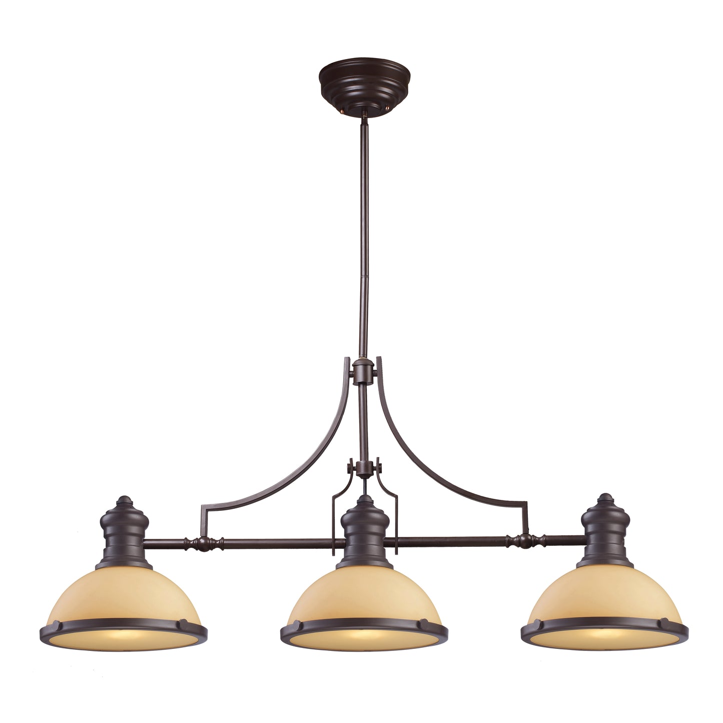 ELK SHOWROOM 66235-3 Chadwick 47'' Wide 3-Light Linear Chandelier - Oiled Bronze