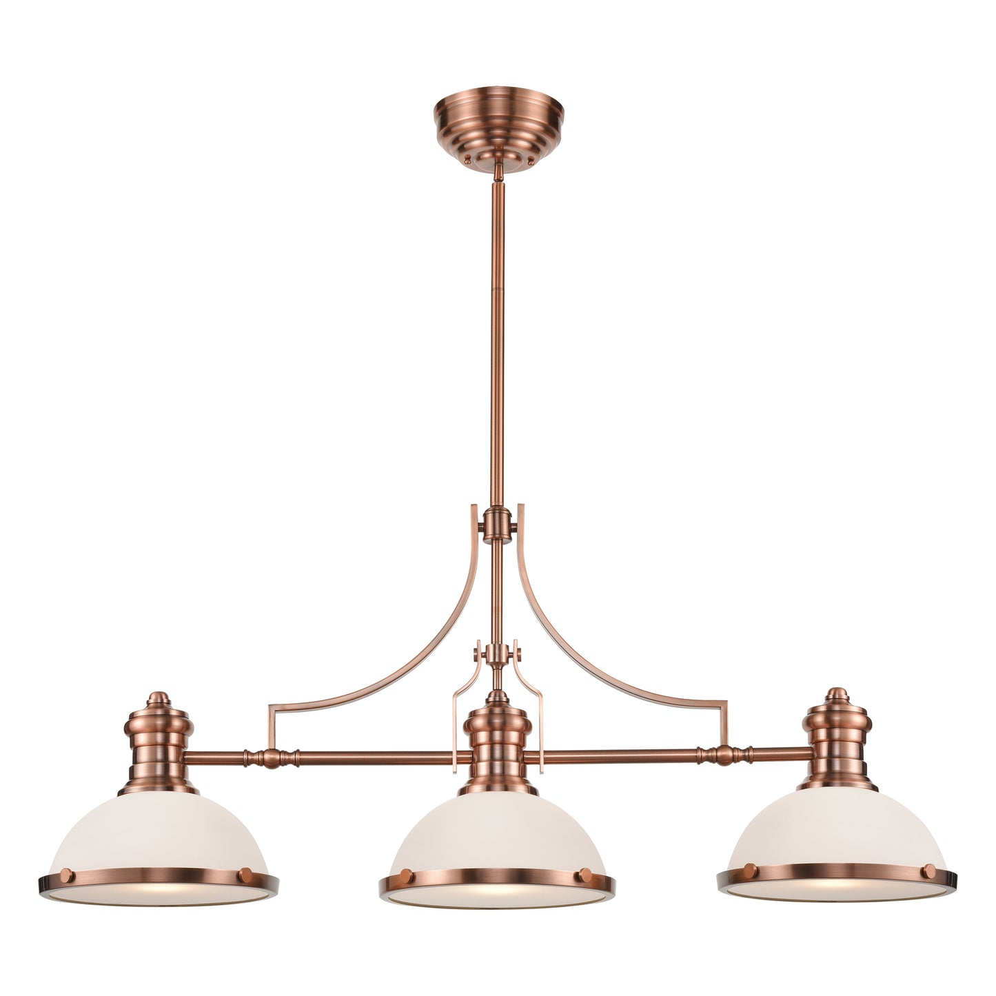 ELK SHOWROOM 66245-3 Chadwick 47'' Wide 3-Light Linear Chandelier - Antique Copper