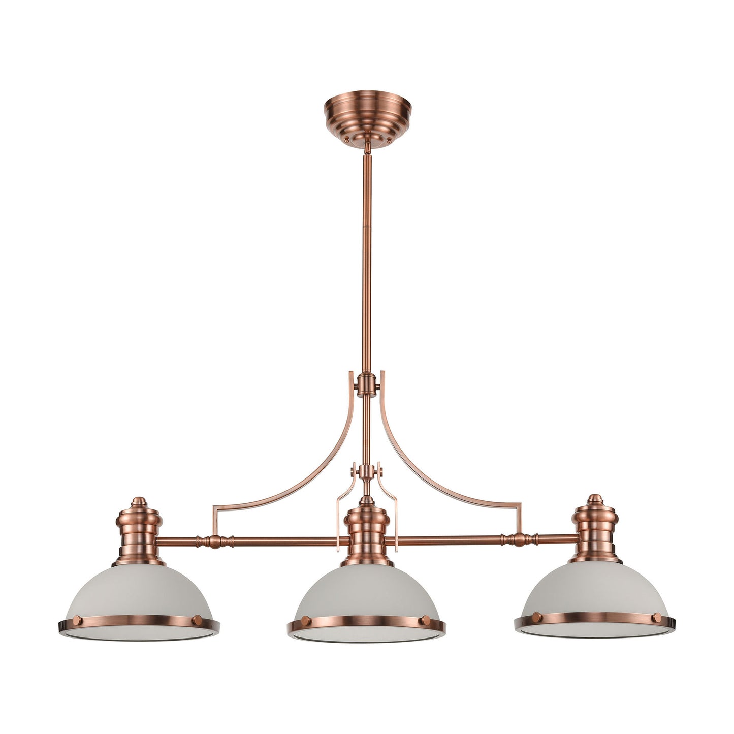 ELK SHOWROOM 66245-3 Chadwick 47'' Wide 3-Light Linear Chandelier - Antique Copper