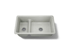 KOHLER K-6625-FF Iron/Tones Smart Divide 33" Top-/Undermount Double-Bowl Kitchen Sink - Sea Salt