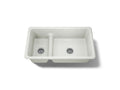 KOHLER K-6625-NY Iron/Tones Smart Divide 33" Top-/Undermount Double-Bowl Kitchen Sink - Dune