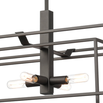 ELK SHOWROOM 66286/8 Kinsley 38'' Wide 8-Light Linear Chandelier - Oil Rubbed Bronze