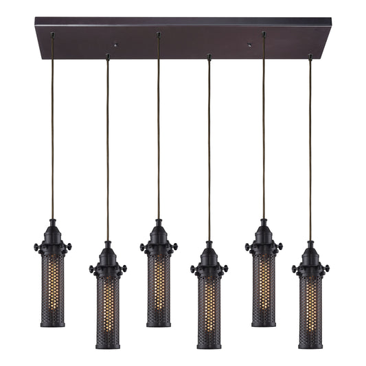 ELK SHOWROOM 66325/6RC Fulton 30'' Wide 6-Light Pendant - Oil Rubbed Bronze