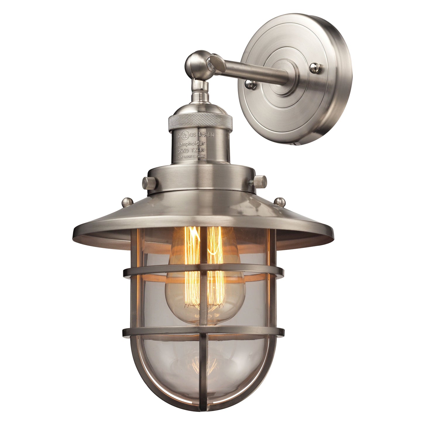 ELK SHOWROOM 66356/1 Seaport 13'' High 1-Light Sconce - Satin Nickel