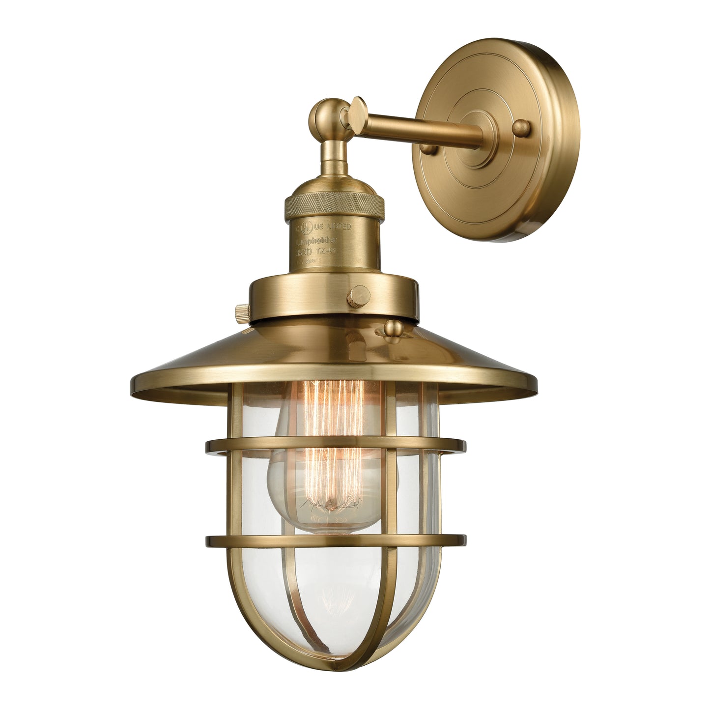 ELK SHOWROOM 66386-1 Seaport 13'' High 1-Light Sconce - Satin Brass