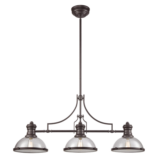 ELK SHOWROOM 66535-3 Chadwick 47'' Wide 3-Light Linear Chandelier - Oil Rubbed Bronze