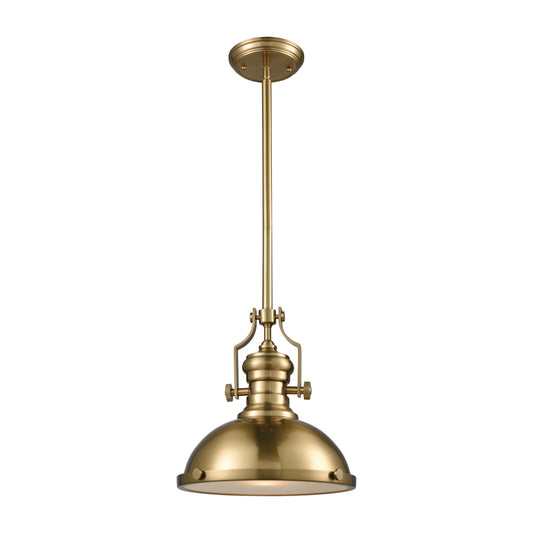 ELK SHOWROOM 66594-1 Chadwick 13'' Wide 1-Light Pendant - Satin Brass