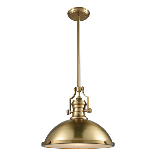 ELK SHOWROOM 66598-1 Chadwick 17'' Wide 1-Light Pendant - Satin Brass