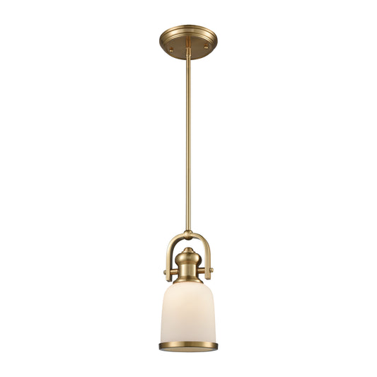 ELK SHOWROOM 66691-1 Brooksdale 5'' Wide 1-Light Mini Pendant - Satin Brass