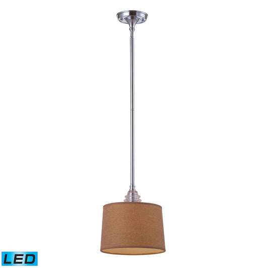 ELK SHOWROOM 66809-1-LED Insulator Glass 10'' Wide 1-Light Mini Pendant - Polished Chrome