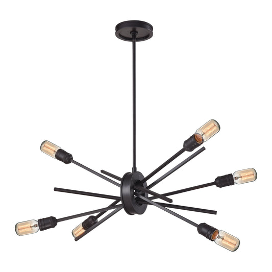 ELK SHOWROOM 66913/6 Xenia 22'' Wide 6-Light Chandelier - Oil Rubbed Bronze