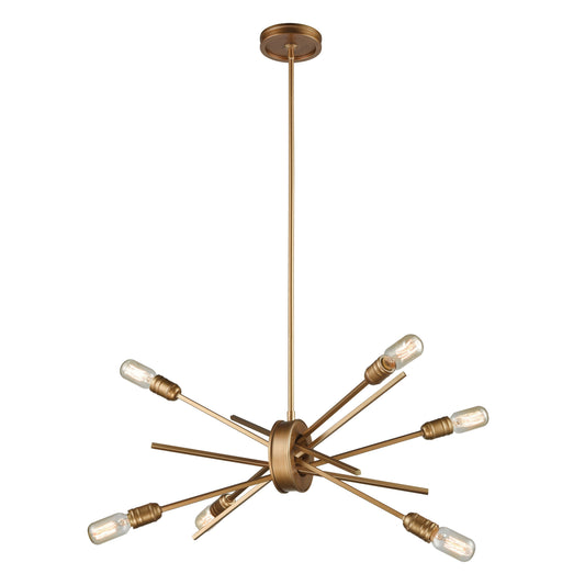 ELK SHOWROOM 66974/6 Xenia 22'' Wide 6-Light Chandelier - Matte Gold