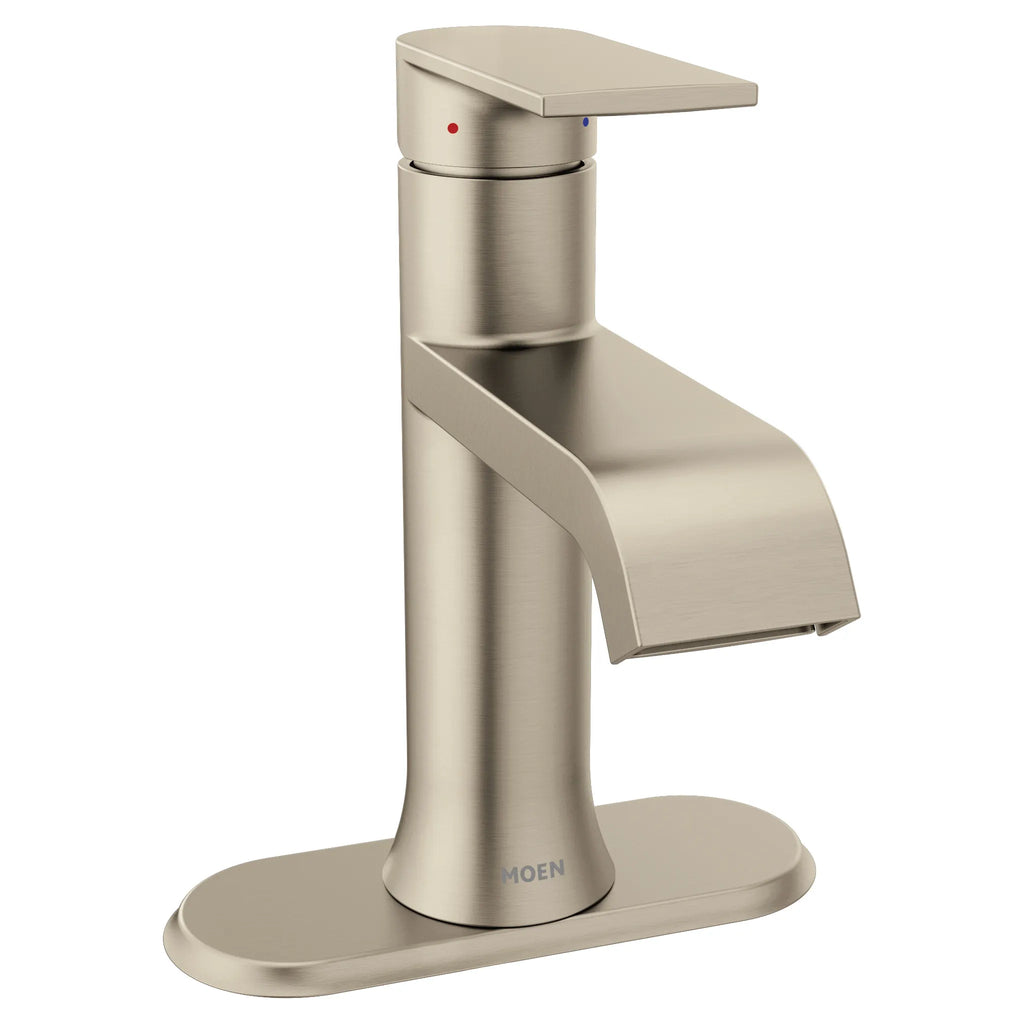 MOEN 6702BN Genta Lx One-Handle Bathroom Sink Faucet - Brushed Nickel