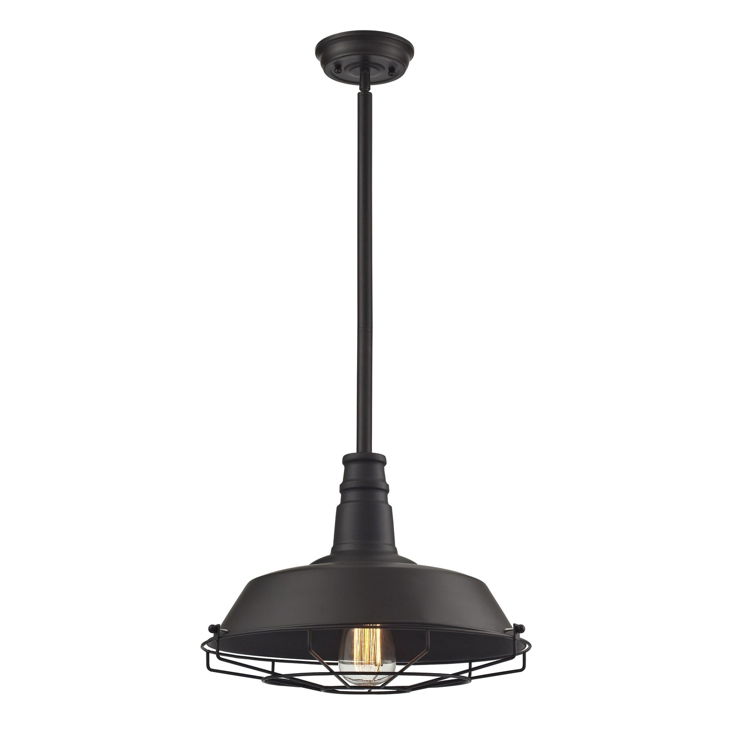 ELK SHOWROOM 67046/1 Warehouse Pendant 15'' Wide 1-Light Pendant - Oil Rubbed Bronze