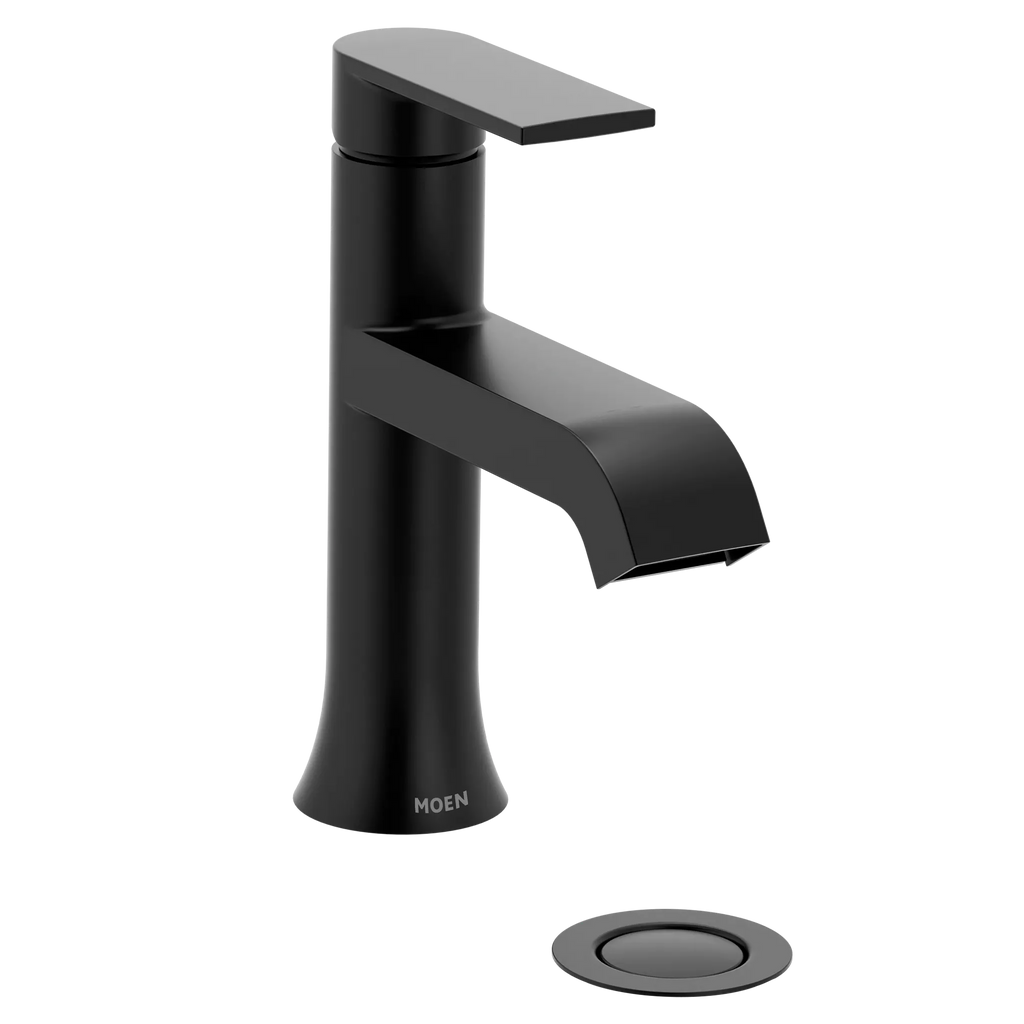 MOEN 6706BL Genta Lx One-Handle Bathroom Sink Faucet - Matte Black