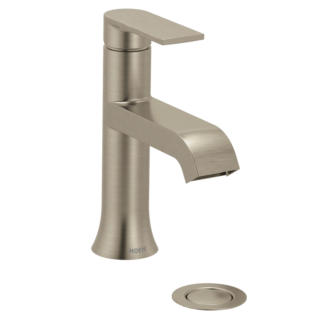 MOEN 6706BN Genta Lx One-Handle Bathroom Sink Faucet - Brushed Nickel