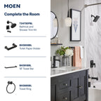 MOEN 6706BL Genta Lx One-Handle Bathroom Sink Faucet - Matte Black