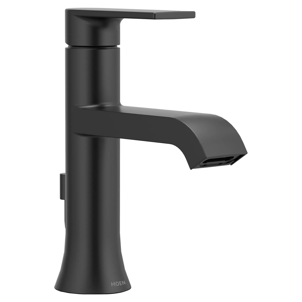MOEN 6706BL Genta Lx One-Handle Bathroom Sink Faucet - Matte Black