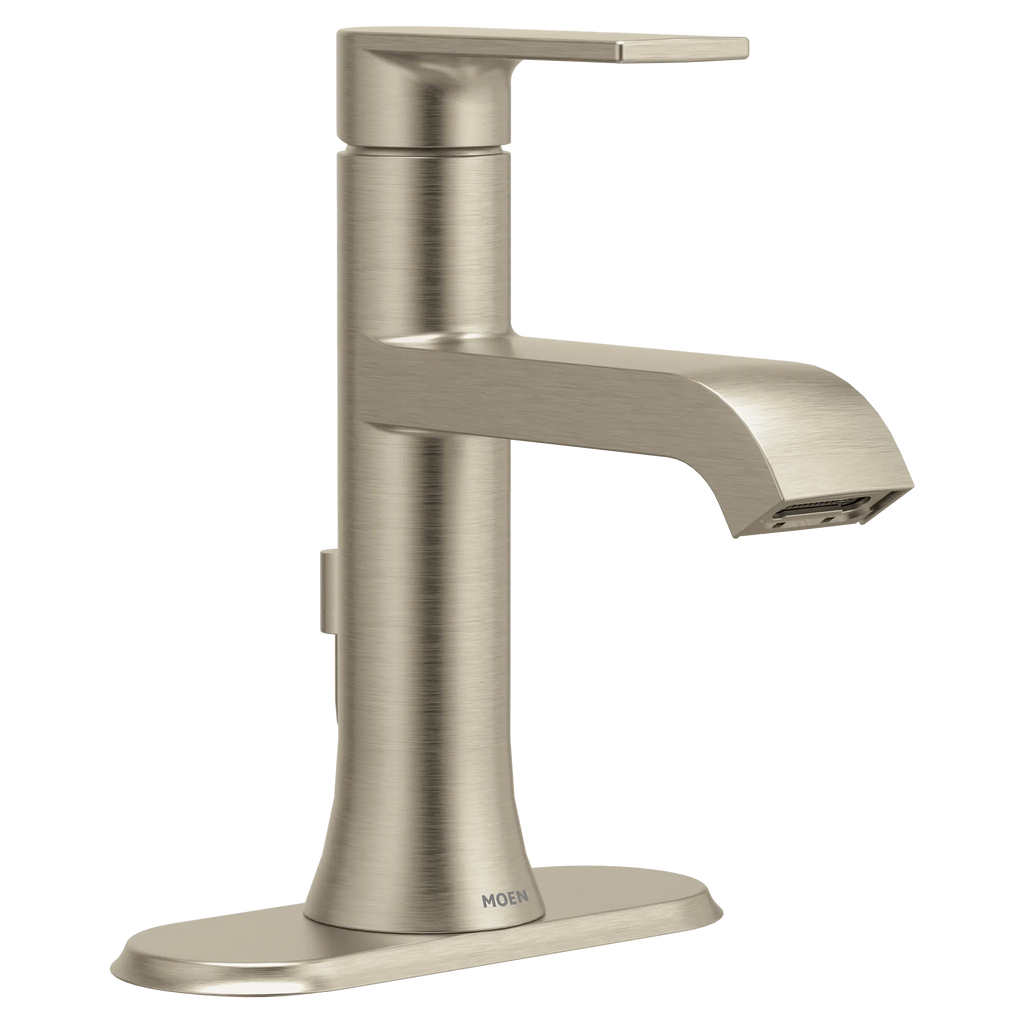 MOEN 6706BN Genta Lx One-Handle Bathroom Sink Faucet - Brushed Nickel