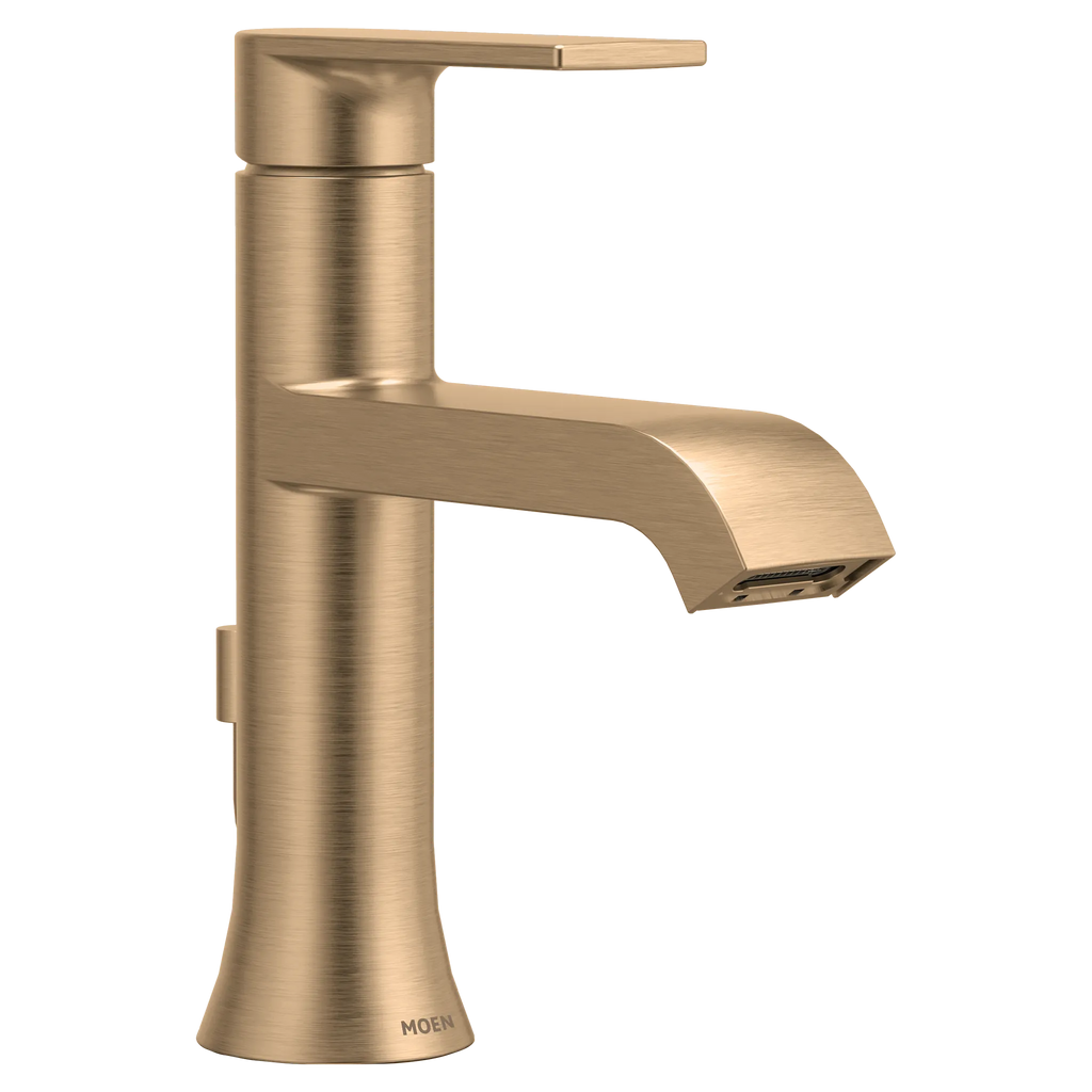 MOEN 6706BZG Genta Lx One-Handle Bathroom Sink Faucet - Bronzed Gold