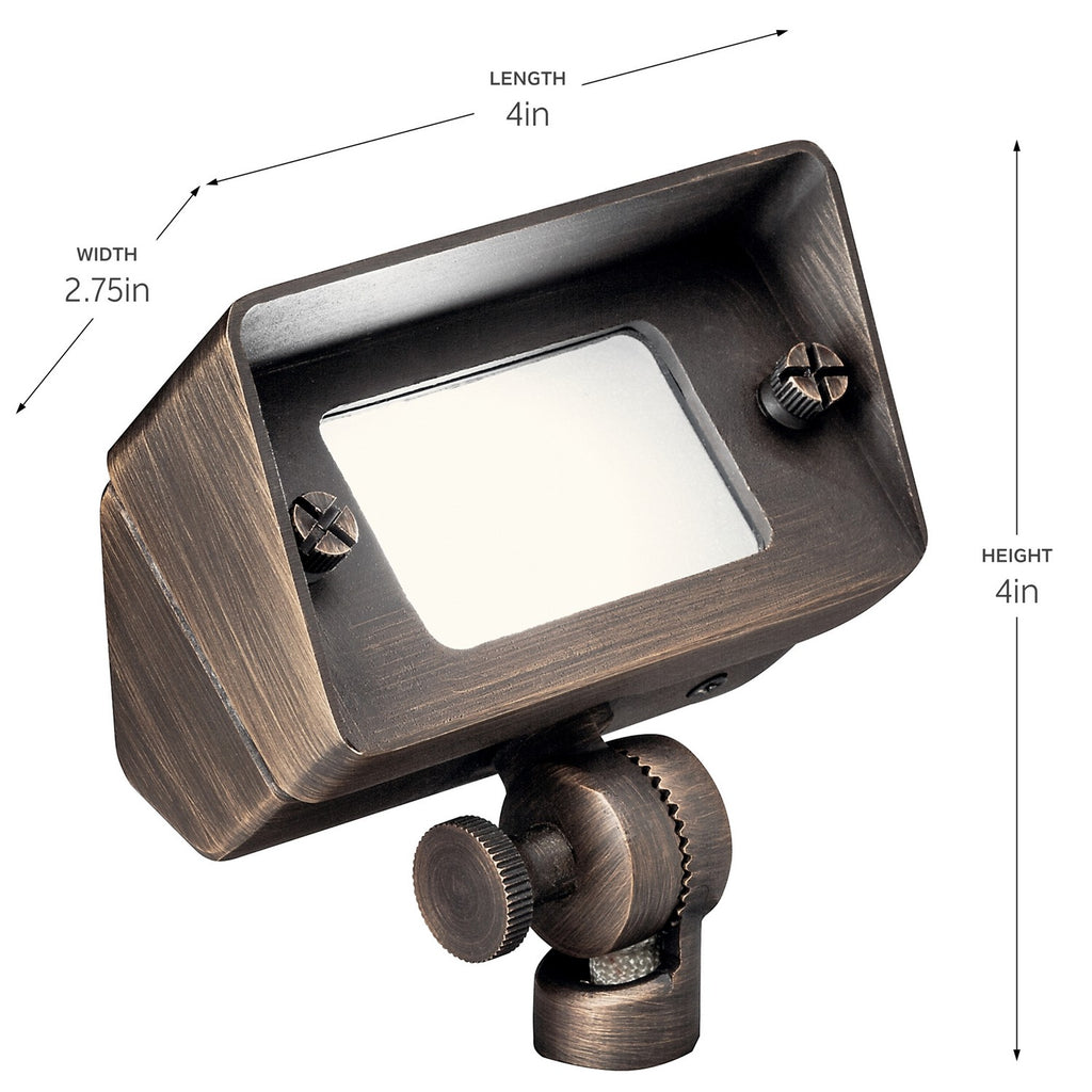 KICHLER 15476CBR 12V Mini Wall Wash Centennial Brass