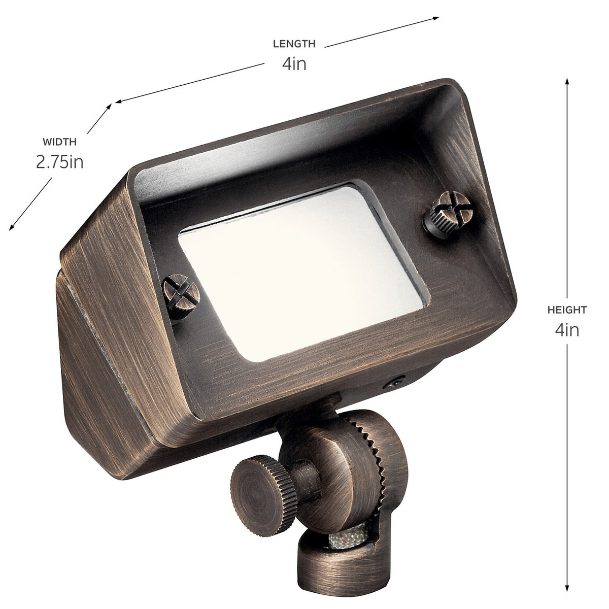 KICHLER 15476CBR 12V Mini Wall Wash Centennial Brass