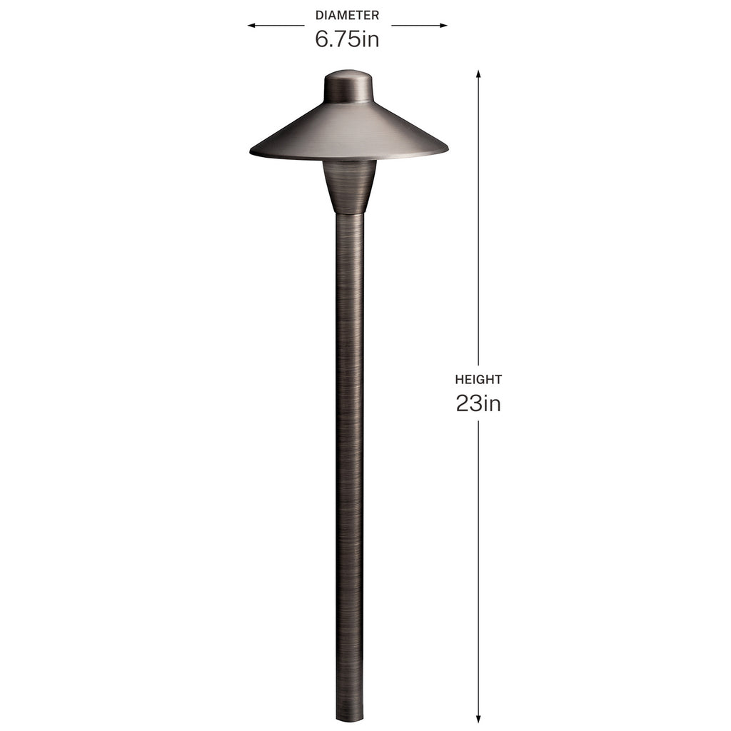 KICHLER 15478CBR 12V Brass 6.75" Path Light Centennial Brass