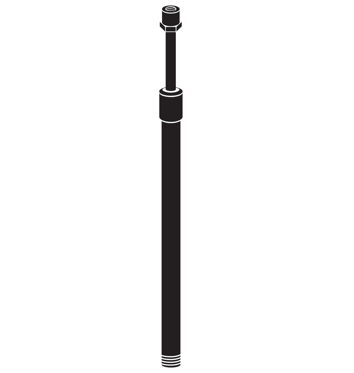 KICHLER 15570BKT 12V Accent Adjustable Height Stem Textured Black