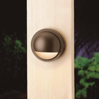 KICHLER 15764AZT27R 12V Led 2700K Half Moon Deck Light Textured Architectural Bronze