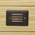 KICHLER 15782AZT30R 3000K Louvered Led Mini Step Light In Textured Architectural Bronze