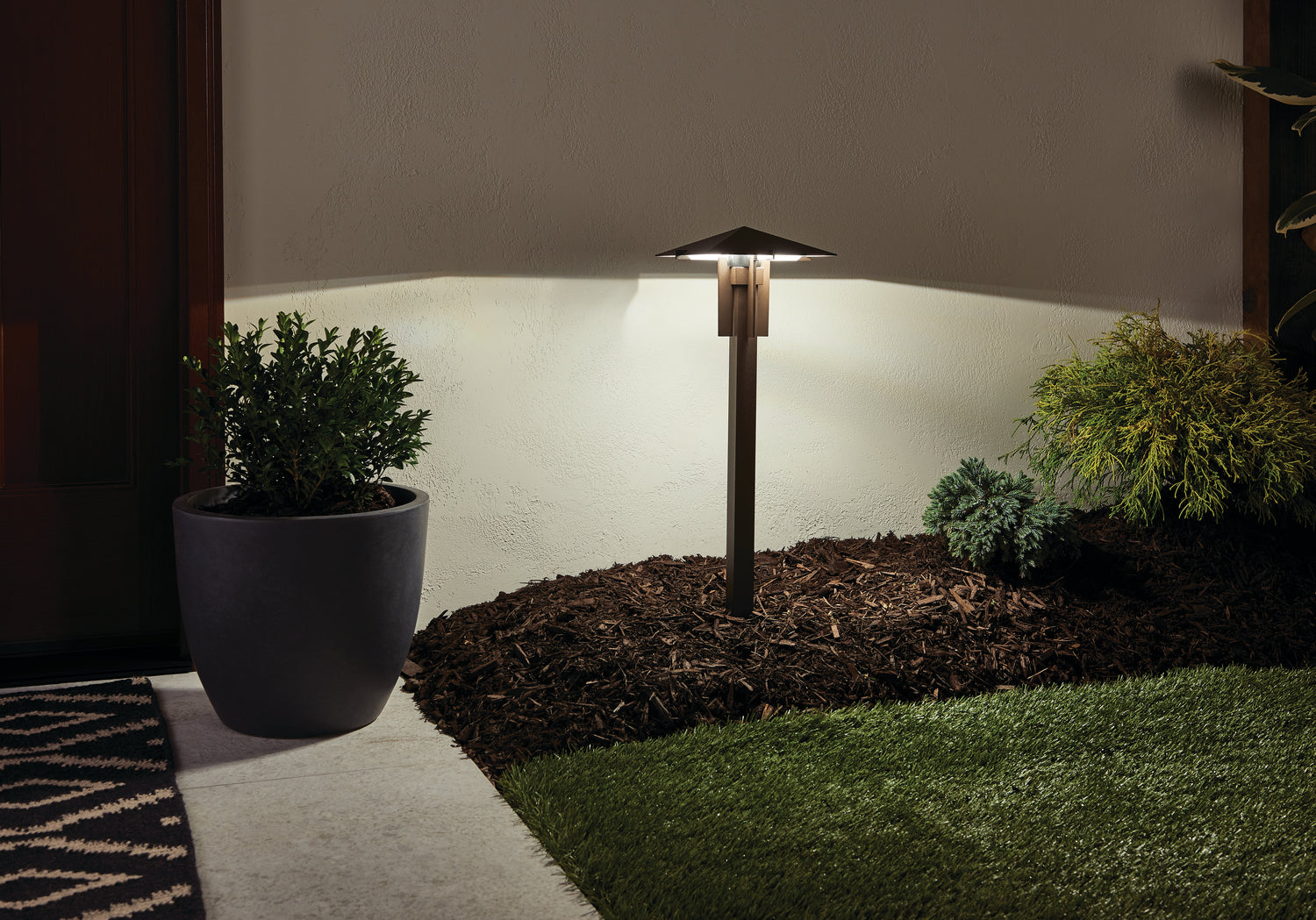 KICHLER 15803AZT30R Forged 3000K Led Path Light Textured Architectural Bronze
