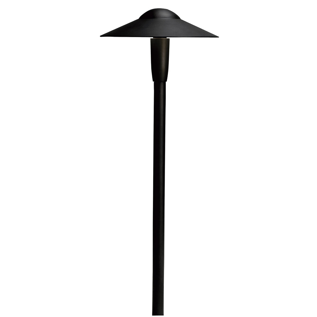KICHLER 15810BKT30R 8" Dome 3000K Led Path Light Textured Black