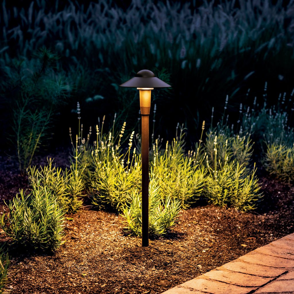 KICHLER 15870AZT27R 6" Dome 2700K Led Path Light Textured Architectural Bronze