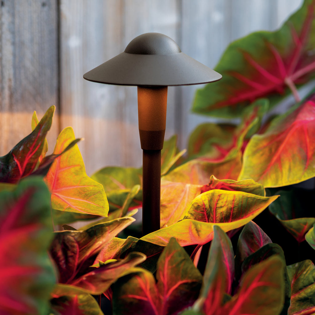 KICHLER 15870AZT27R 6" Dome 2700K Led Path Light Textured Architectural Bronze