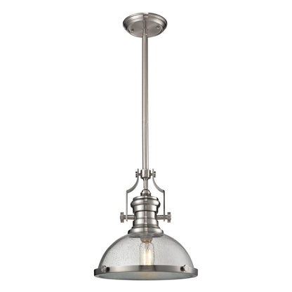 ELK SHOWROOM 67723-1 Chadwick 13'' Wide 1-Light Pendant - Satin Nickel