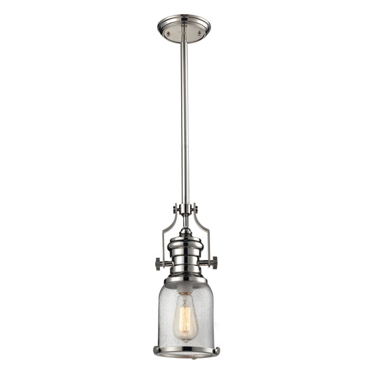 ELK SHOWROOM 67732-1 Chadwick 8'' Wide 1-Light Mini Pendant - Polished Nickel