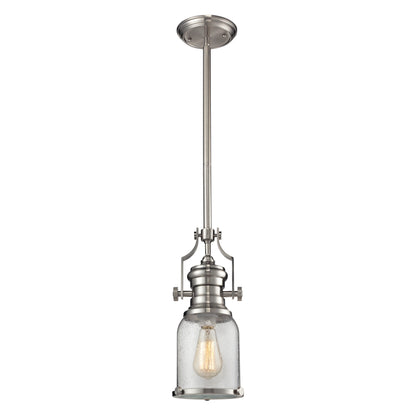 ELK SHOWROOM 67742-1 Chadwick 8'' Wide 1-Light Mini Pendant - Satin Nickel